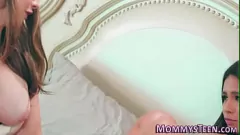 Play Lesbian Stepmom Initiates Sexy Teen in Intimate First Time Encounter